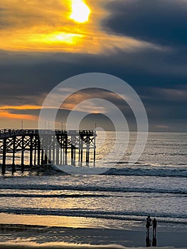 pacific beach in san diego sunset