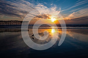 Pacific Beach sunset and pier