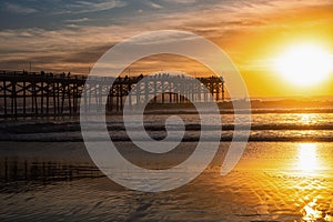 Pacific Beach sunset and pier