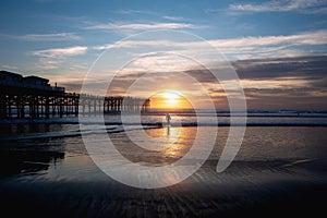 Pacific Beach sunset and pier