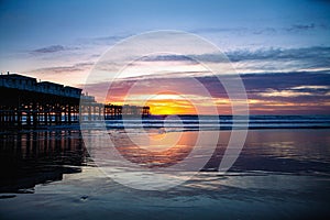 Pacific Beach sunset and pier