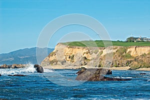 Pacific coast and golf course