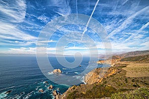 Pacific coastline along highway 1, California