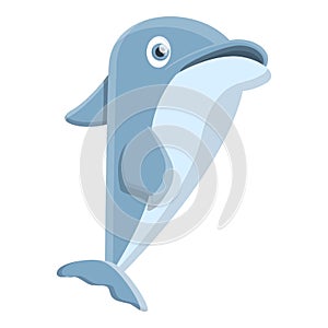 Pacific dolphin icon, cartoon style