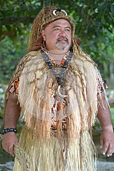 Pacific Islander tribal chief man in Rarotonga Cook Island