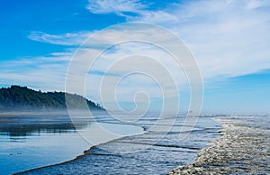 Pacific Northwest ocean beach shoreline.