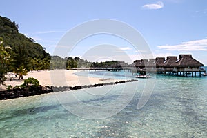 Pacific ocean beachview, Borabora, French Polynesia