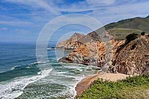 Pacific Ocean - California State Route 1 (Pacific Coast Highway), nearby Monterey California, USA