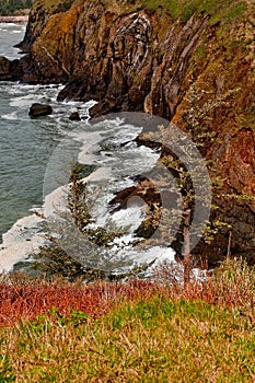 Pacific Ocean Cliff Line on Washington State Coast