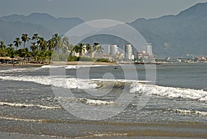 Pacific Ocean resort with Sierra Madre background photo