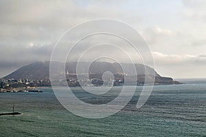 The Pacific Ocean seen from the Miraflores-Lima-Peru neighborhood 4