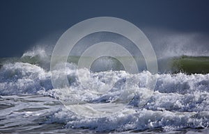 Pacific Ocean storm off an Australian beach as a cylone approaches