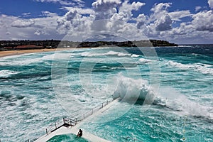 Pacific Ocean Storm Waves, Bondi Beach, Australia