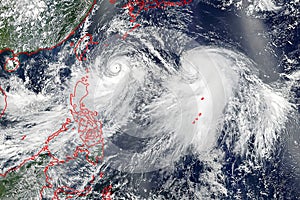 Pacifico Oceano tifone un tropicale tempesta 
