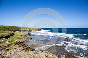 The Pacific Ocean View from a hill
