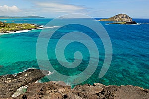 Pacific Ocean Water Off the Coast of Oahu in Hawaii