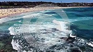 Pacific ocean waves at Bondi Beach, Sydney, Australia