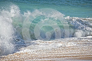 Pacific ocean waves on the shore