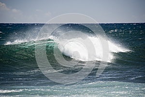 Pacific ocean waves on the shore