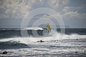 Pacific ocean waves on the shore