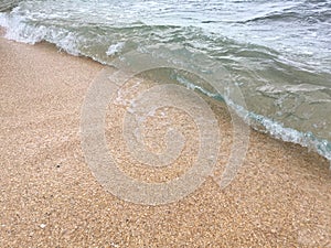 Pacific Ocean Waves at Tunnels Beach on North Shore on Kauai Island, Hawaii.