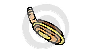 pacific razor clam color icon animation