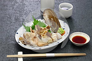 Pacific razor clam sashimi