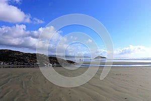 Pacific Rim National Park Long Beach with Incinerator Rock on the West Coast, Vancouver Island, British Columbia