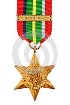 The Pacific Star Second World War Medal with Burma Clasp