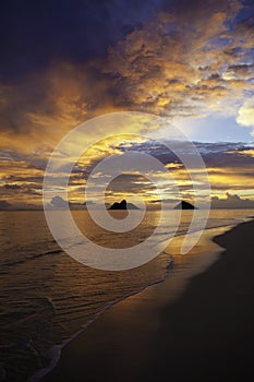 Pacific sunrise at lanikai beach