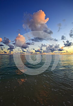 Pacific sunrise at lanikai beach, hawaii