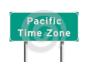 Pacific Time Zone road sign