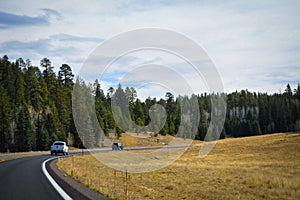 Pacific view of road of Arizona, United States