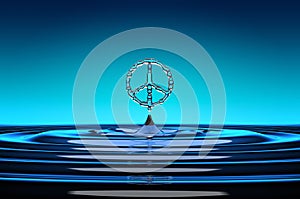 Pacifism Symbol shaped water drops