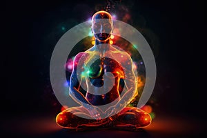 Pacifying spirituality Concept of meditation and spiritual practice, expanding of consciousness, chakras and astral body