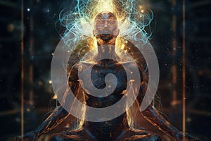 Pacifying spirituality Concept of meditation and spiritual practice, expanding of consciousness, chakras and astral body