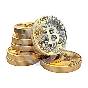 Pack of Bitcoin on Transparent Background - Ai Generated