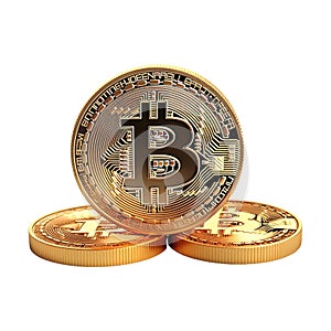 Pack of Bitcoin on Transparent Background - Ai Generated