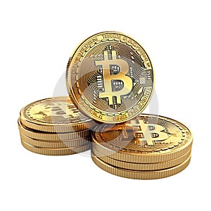 Pack of Bitcoin on Transparent Background - Ai Generated