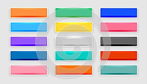 pack of blank web button icon for UI/UX app design