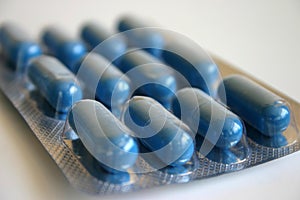 Pack of blue pills