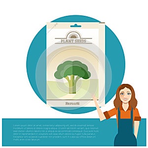 Pack of Broccoli seeds icon