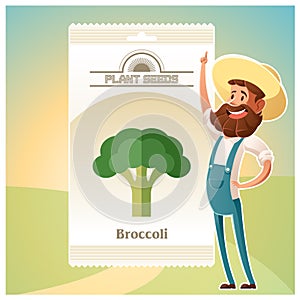 Pack of Broccoli seeds icon