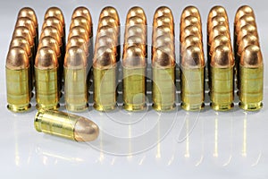 pack of bullet 11 mm or .45 acp FMJ (Full Metal Jacket ) photo