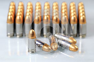 pack of bullet 9mm parabellum FMJ (Full Metal Jacket ) photo