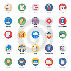 Pack Of Business Flat Icons