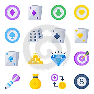 Pack of Casino Flat Icons photo