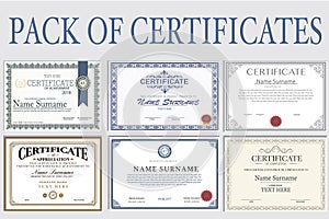 Pack of Certificates