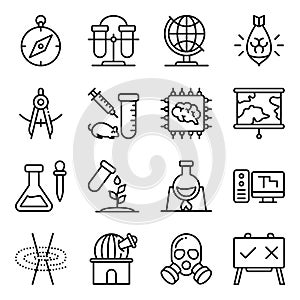 Pack of Chemistry Line Icons