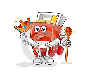 Pack of cigarette king vector. cartoon character